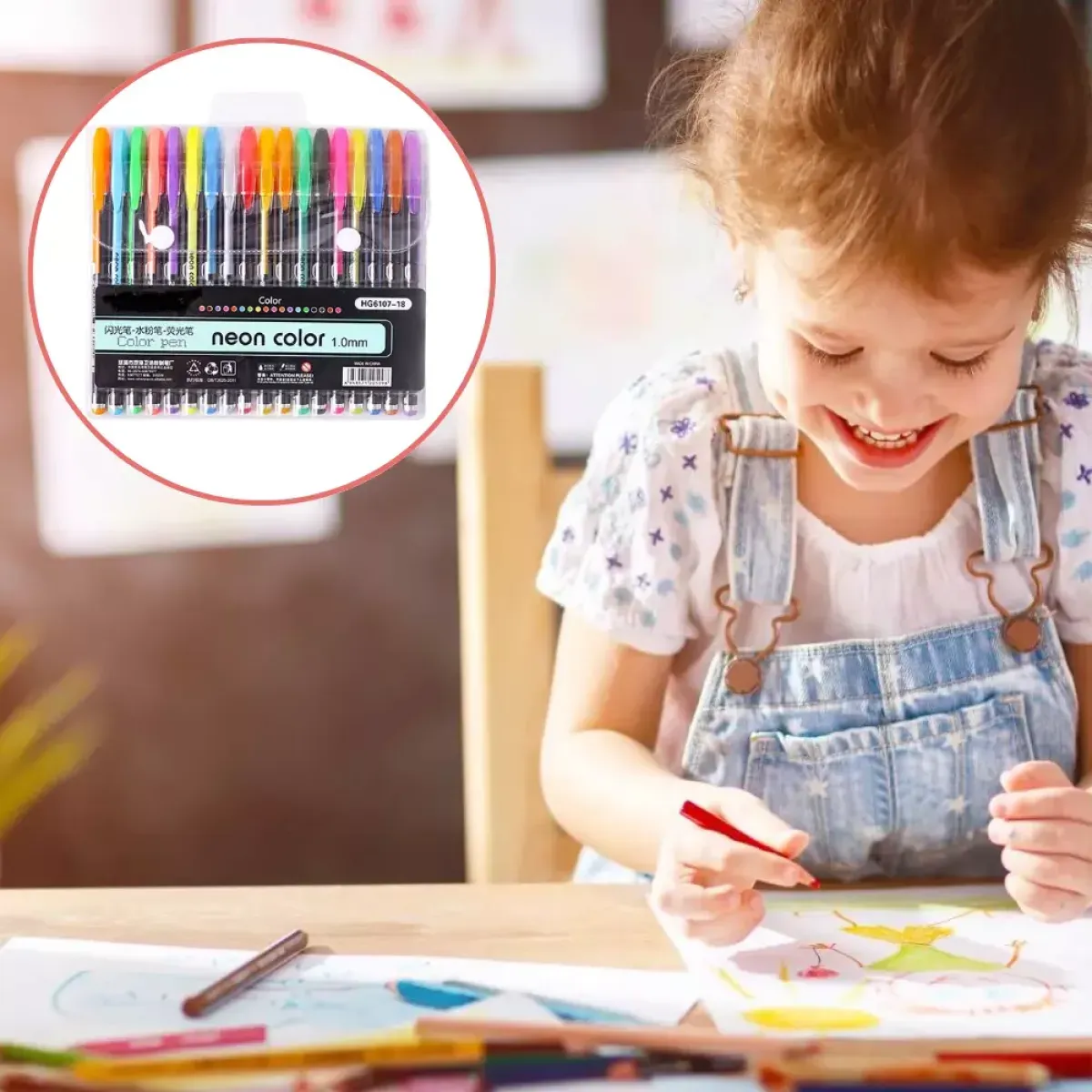 set od 18 gel kemijskih olovaka – za školu, ured ili hobije - slika 5