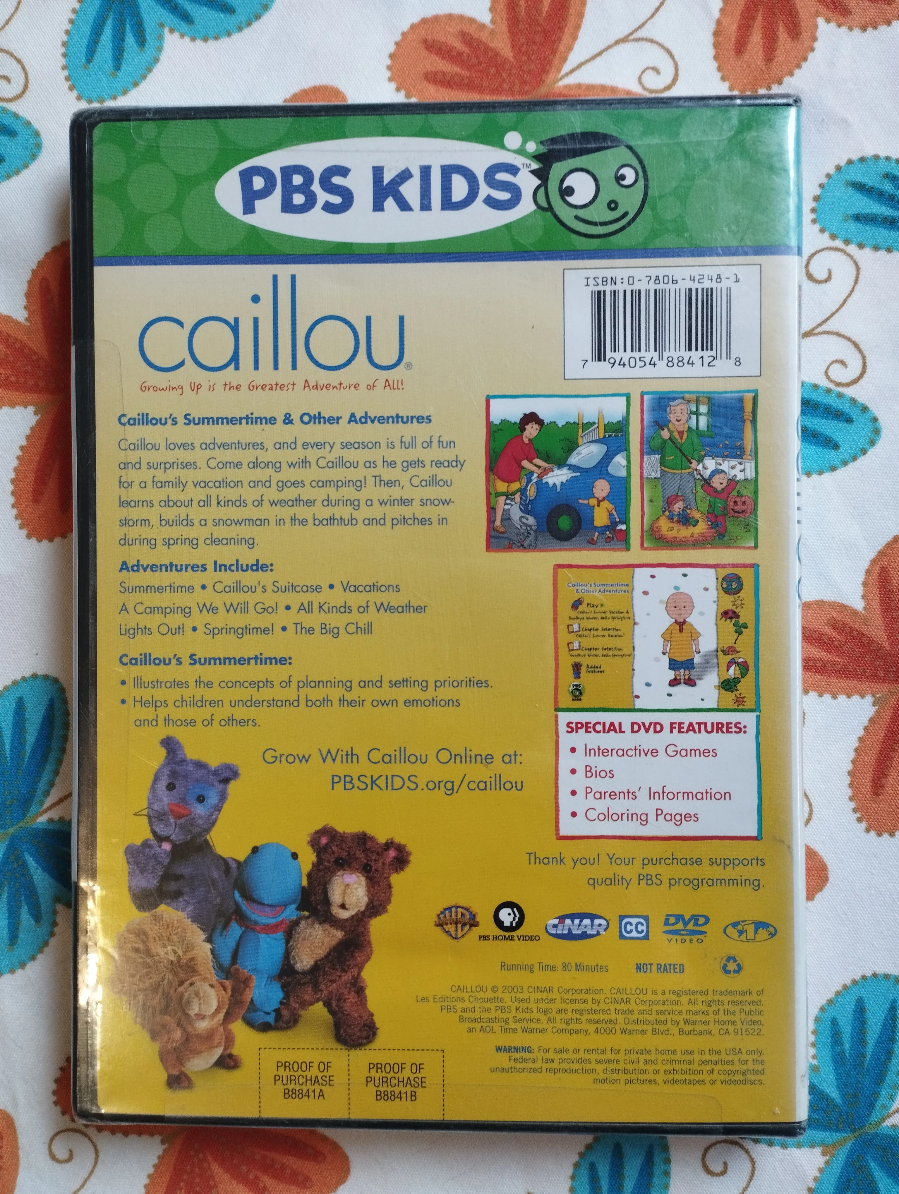 caillou`s summertime & other adventures dvd - slika 2