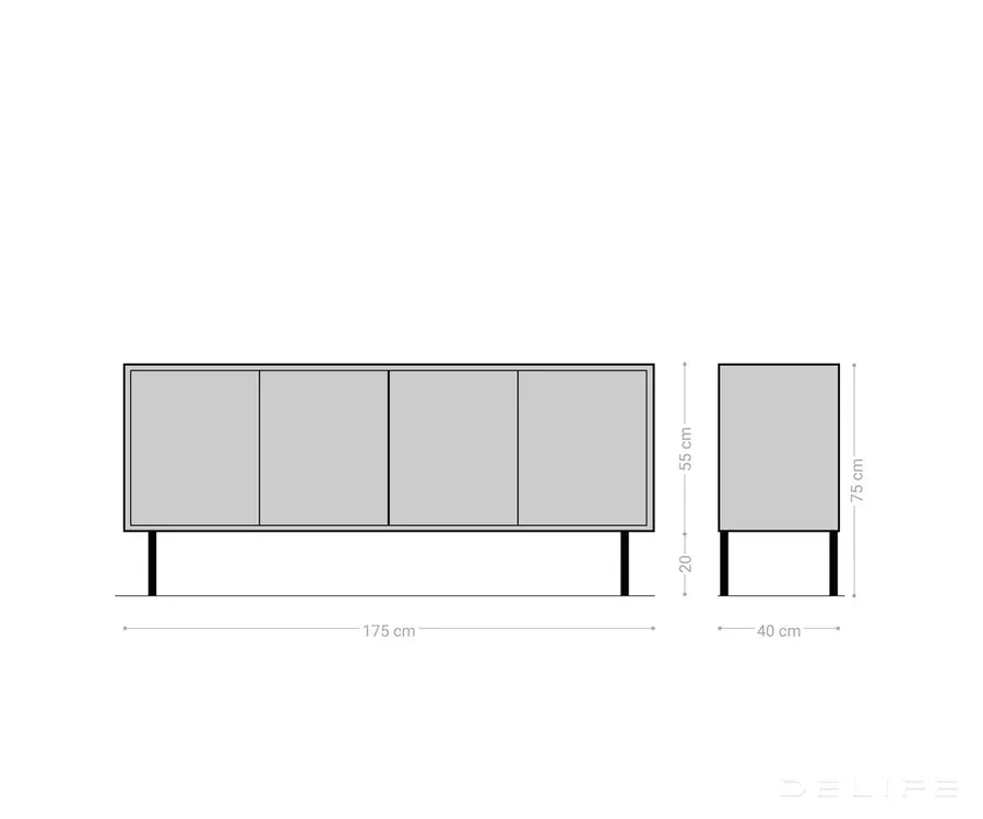 komoda muvi, 175x40cm - slika 7