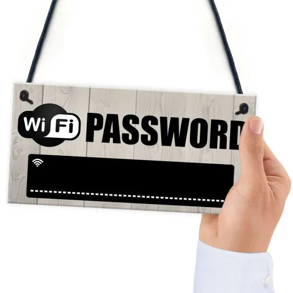 Drveni viseći znak za WiFi lozinku - Zagreb, Novi Zagreb - istok