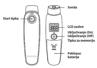 beskontaktni toplomjer za čelo rossmax ha-500 - slika 7