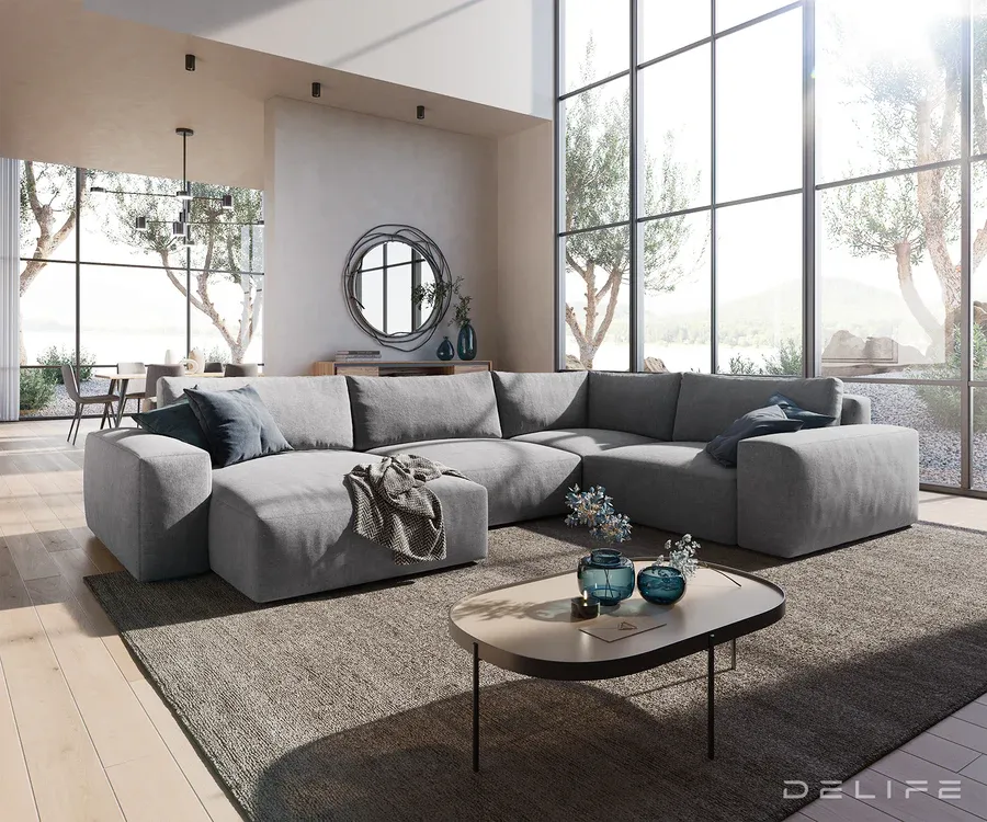 Velika kutna garnitura Lanzo XL 364x258cm, Materijal: Mikrofibra - Čakovec