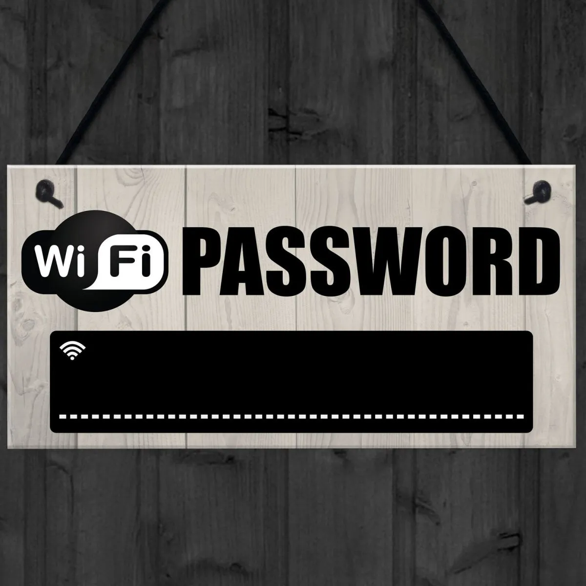 drveni viseći znak za wifi lozinku - slika 3