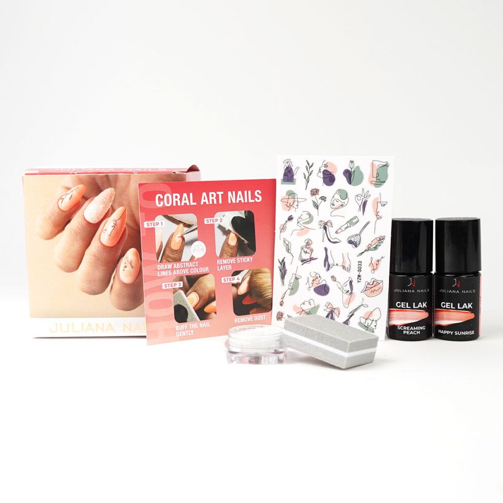 look box – coral art nails - slika 3