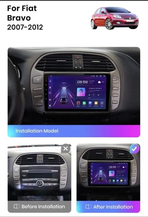 fiat bravo 2007-2014 original android multimedija navigacija radio kam - slika 2