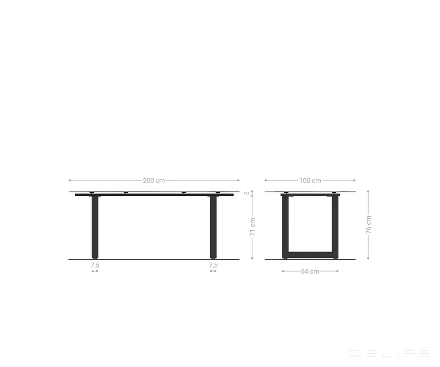 blagovaonski stol bootsform 200x100cm, materijal: keramika - slika 5