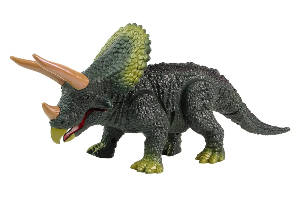 battery dinosaur triceratops remote controlled sound - slika 2
