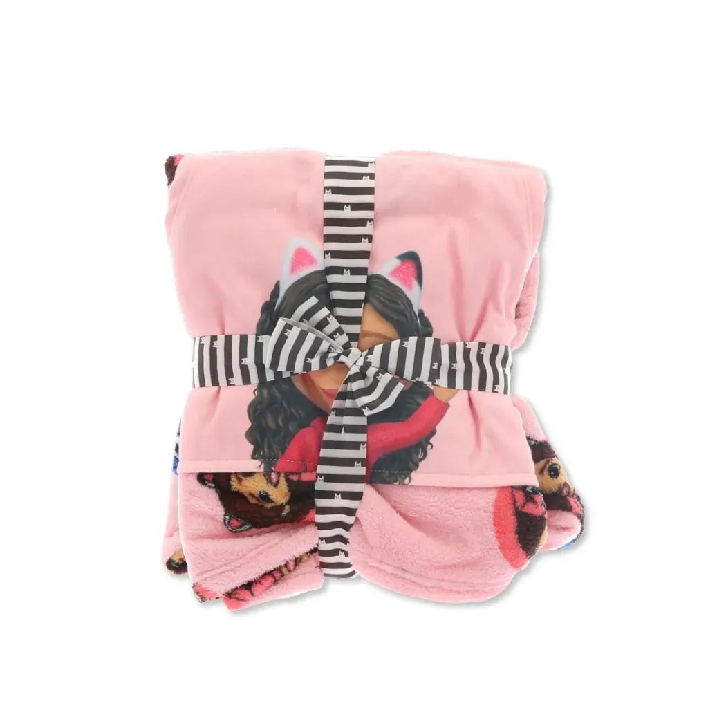 gabby’s dollhouse dječja hoodie deka, roza - slika 2