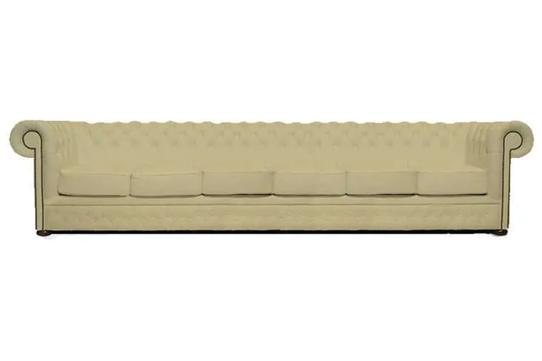 chesterfield garnitura first class leather | 6-sjedišta | vanilla - slika 1