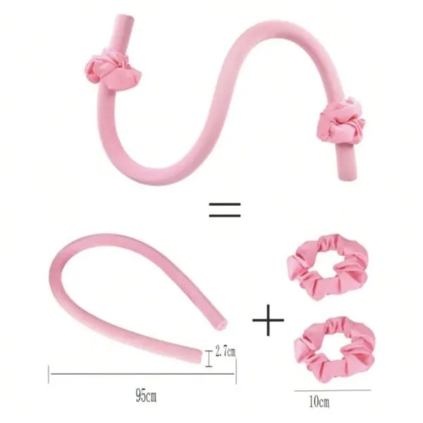 satenska spužva za kovrčanje kose - heatless curls - slika 14