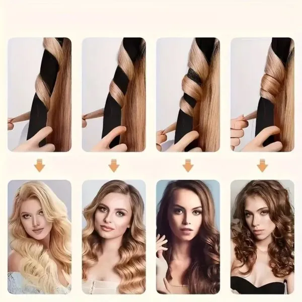 satenska spužva za kovrčanje kose - heatless curls - slika 18