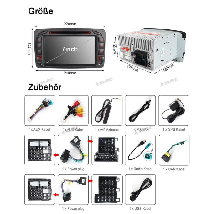 original android mercedes clk w209 w203 s203 c209 gps wifi navigacija - slika 12