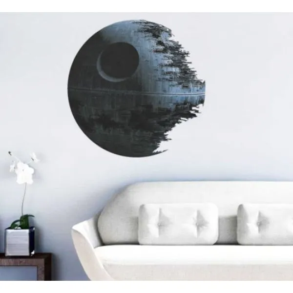 3d death star naljepnica za zid 45x45cm - slika 3