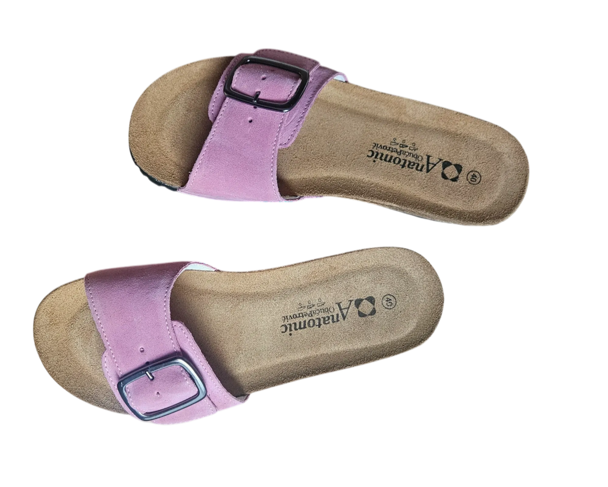 ženske anatomske natikače orchid pink – mekani antilop - slika 3