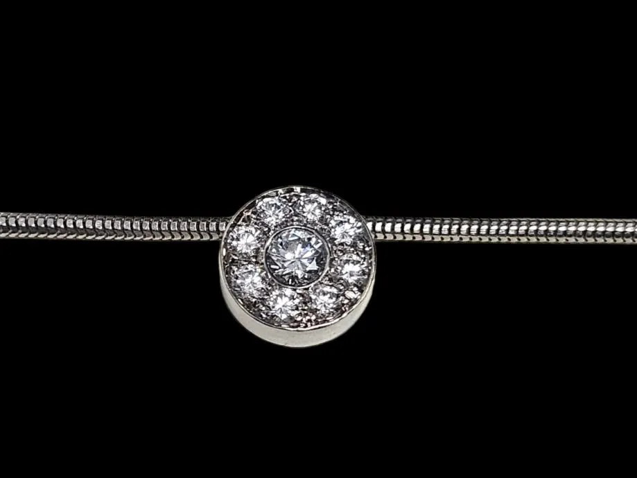 zlatni lančić s dijamantnim privjeskom 0.27ct 18k / r1, rate! - slika 5
