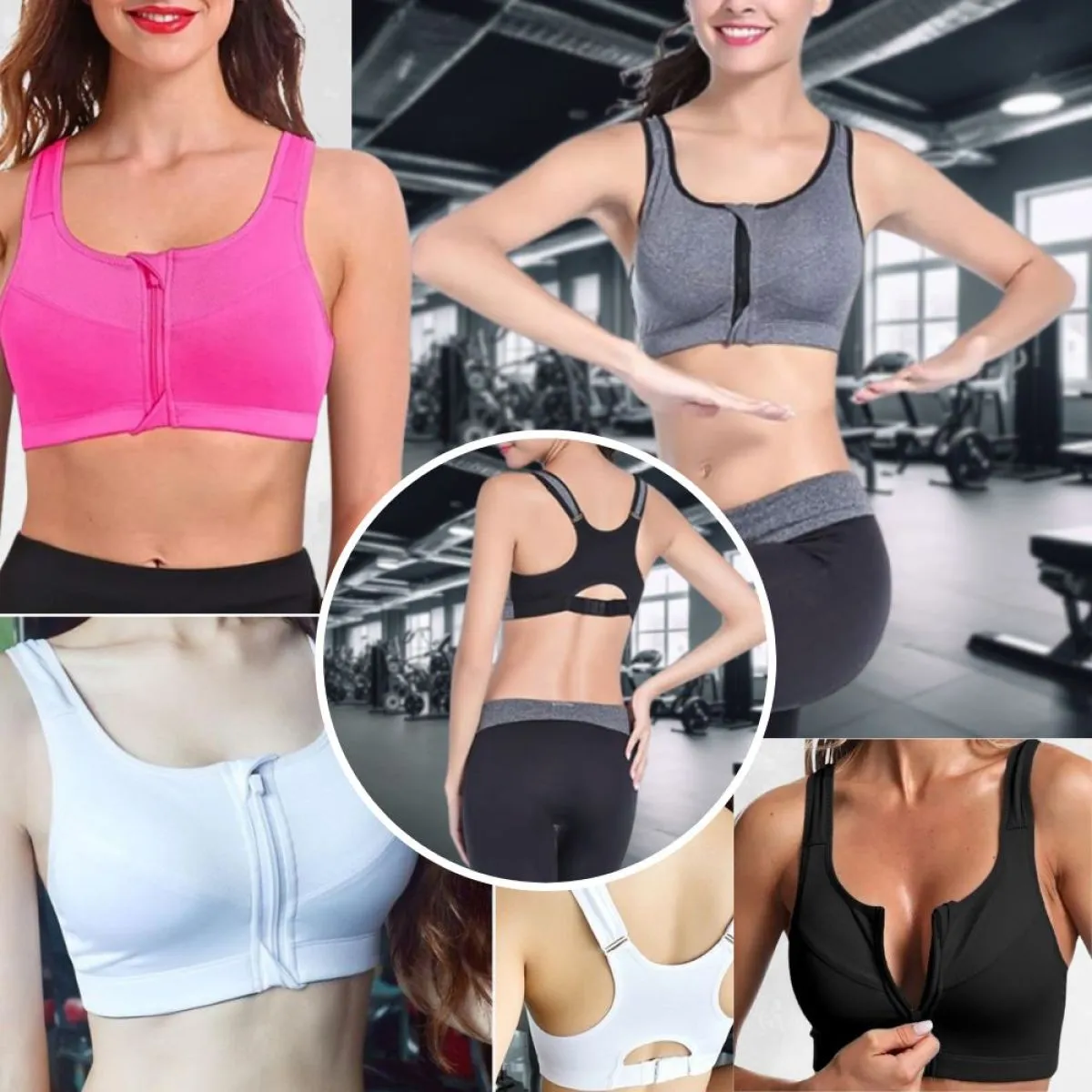 Sportski grudnjak s patentnim zatvaračem Fitness-Bra - Zagreb