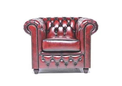 Chesterfield Fotelja Original Leather | 1-sjedište | Wash Off Red - Ježdovec, Zagreb