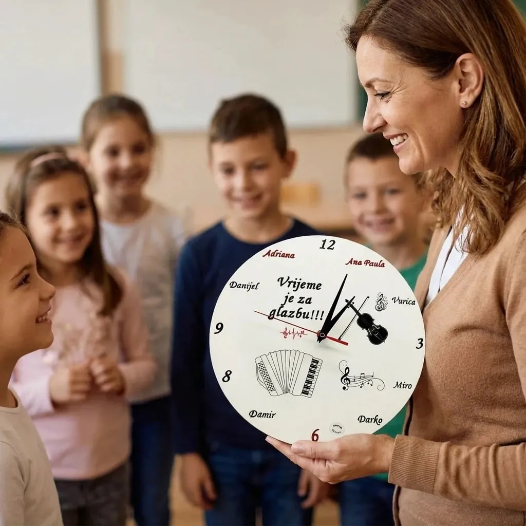 personalizirani zidni sat za učiteljicu i tetu u vrtiću - slika 2