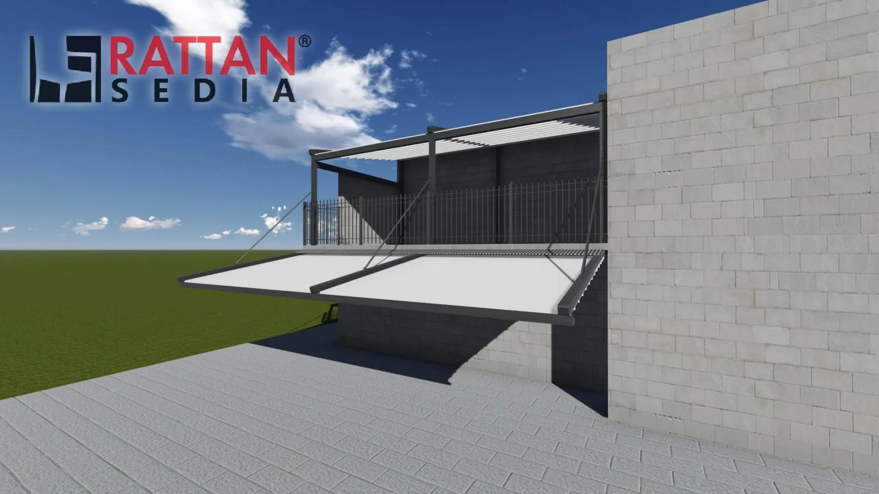 jednovodna pergola tenda – freedom - slika 4