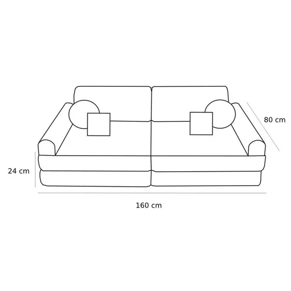 velika modularna sofa za djecu - premium bijela - slika 7