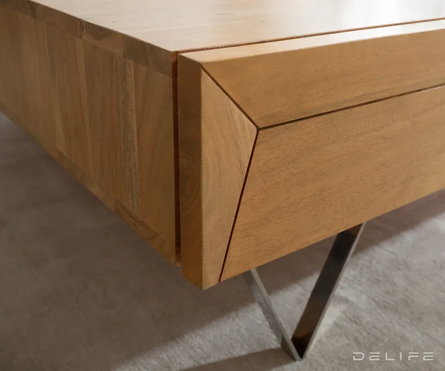 klub stolić kayu 60x60x40cm, materijal: bagrem - slika 6