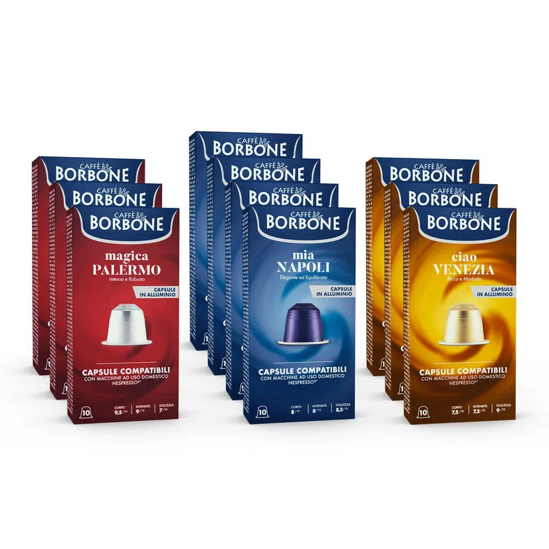 tasting kit borbone nespresso alu 100 kompatibilnih kapsula - slika 3