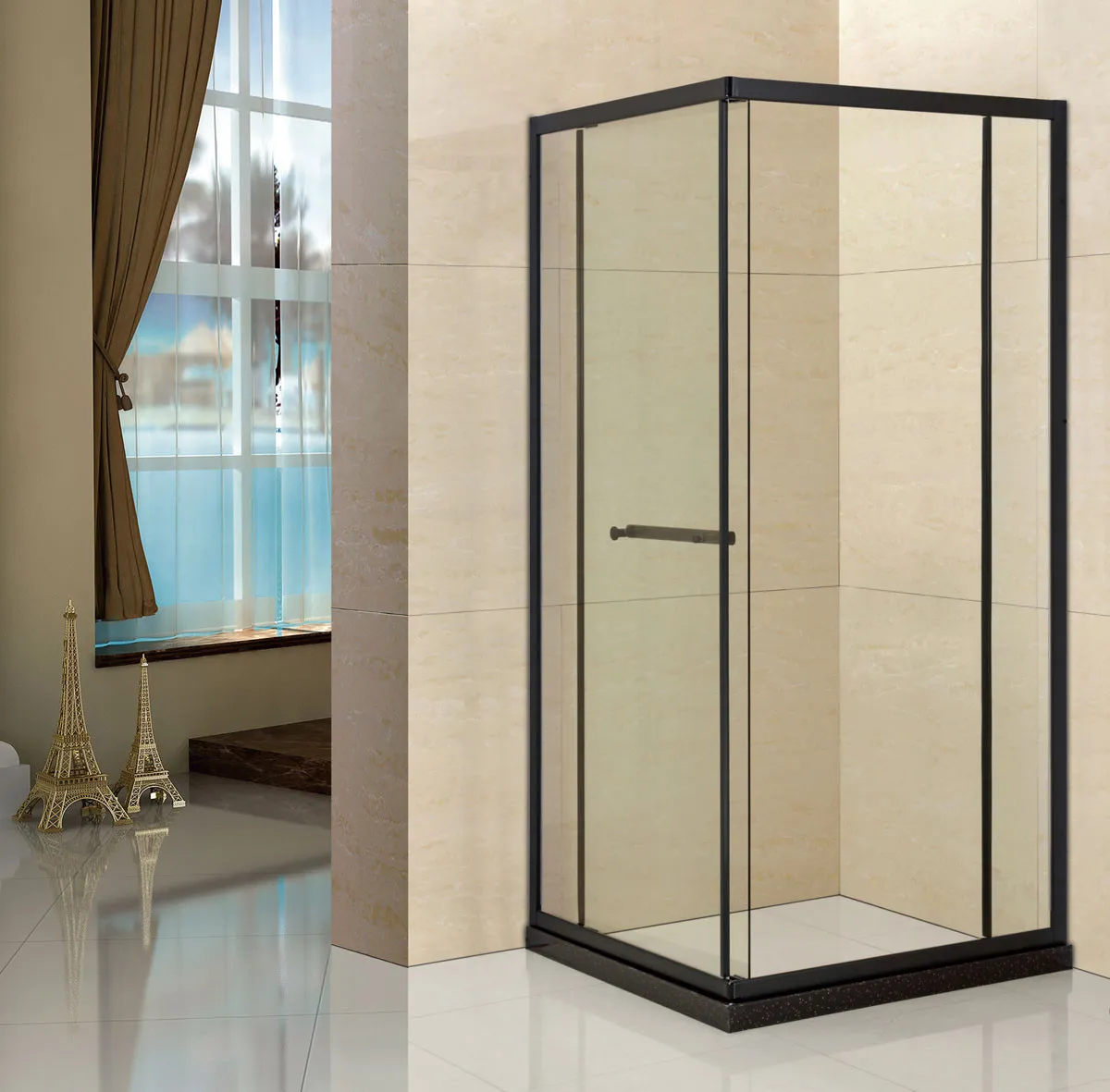 99923 Tuš kabina 6056 Clear Black 90x90 355,00 € AKCIJA -20%=284,00€ - Ogulin