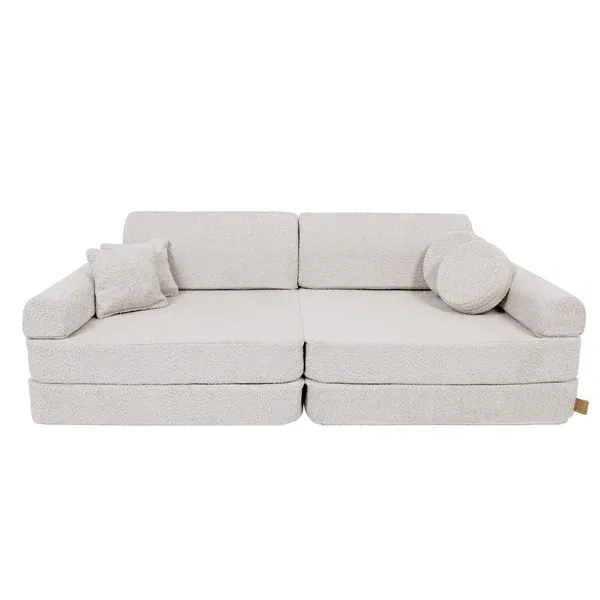 velika modularna sofa za djecu - premium boucle, boja šampanjca ecru - slika 2