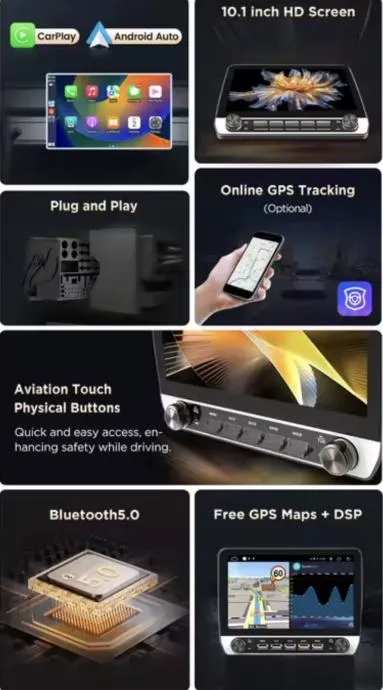 original ekran 10.1" vw t6 android carplay navigacija wif8 kamera gps - slika 11