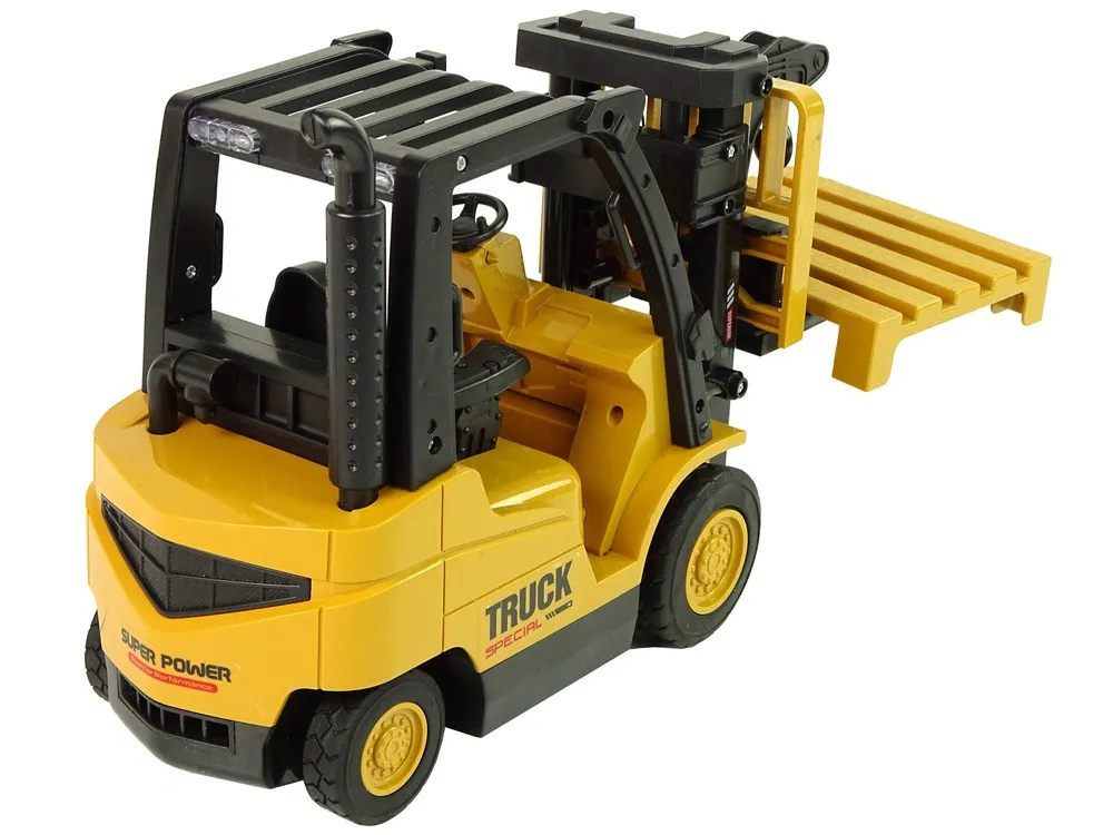 remote controlled forklift truck 360 degree rotation yellow pilot - slika 4