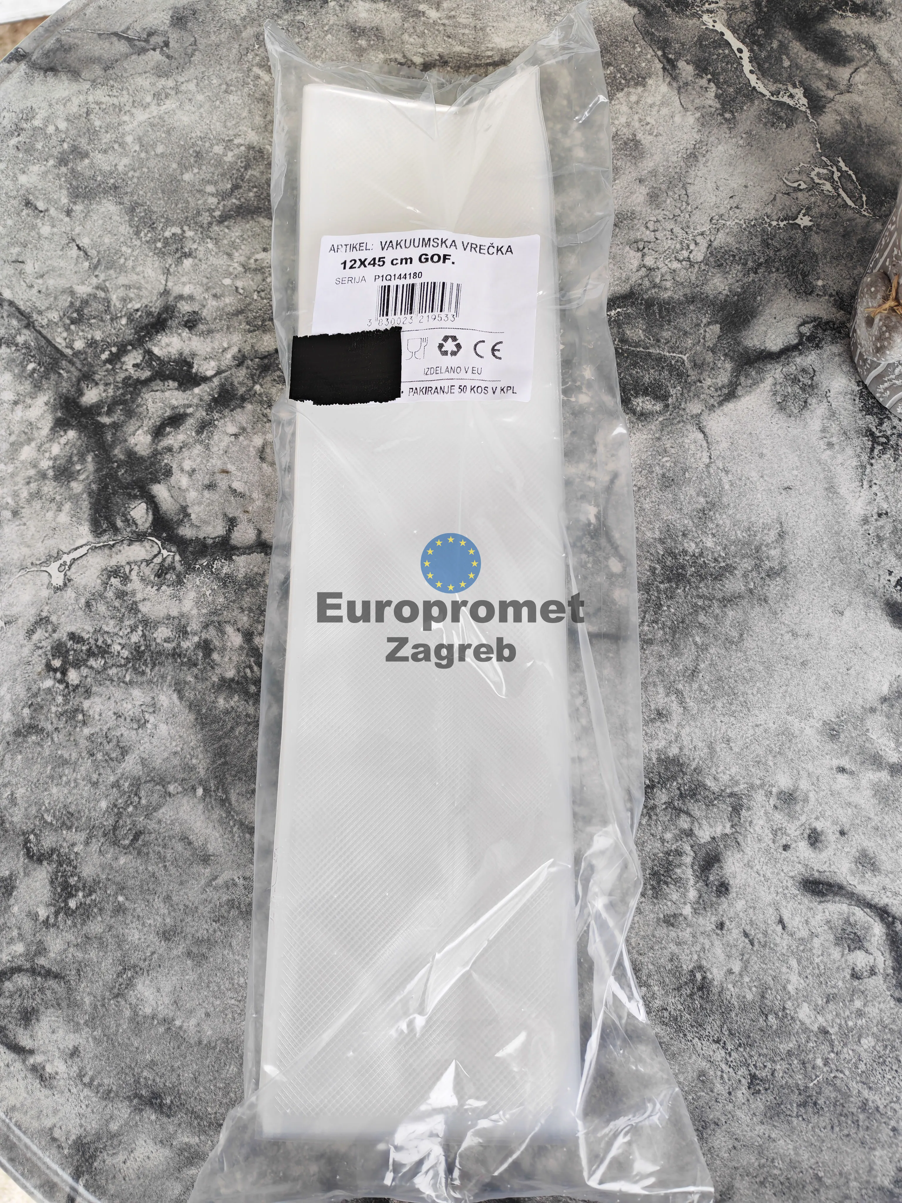 Vrećice za vakumiranje kobasica 12x45cm (50 kom) rebraste!! - Zagreb