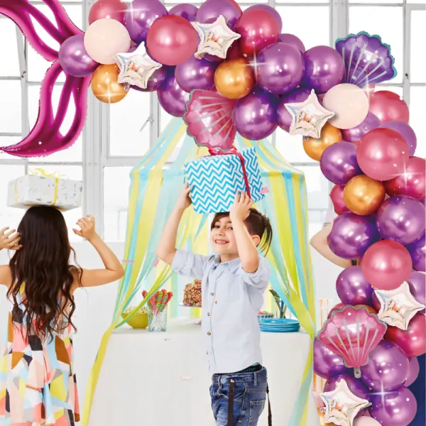 luk od balona - mermaid purple - pink - slika 3
