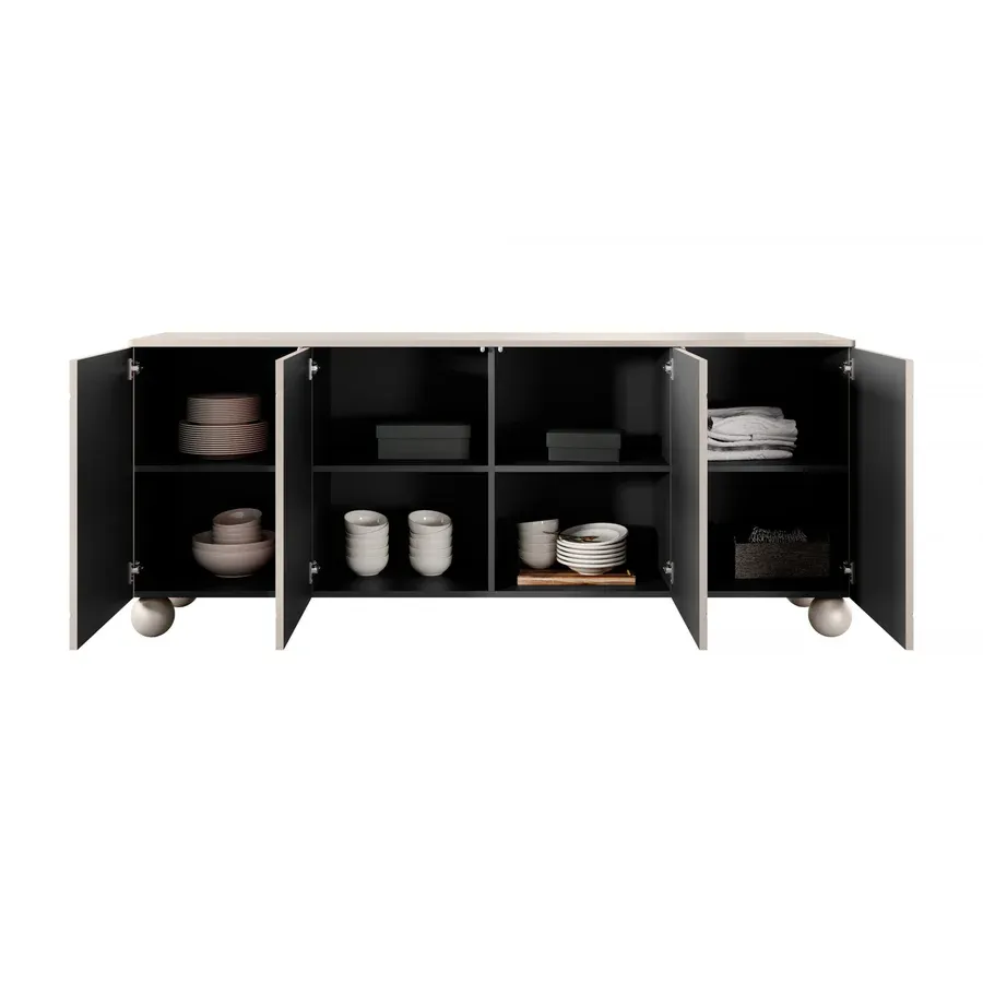 komoda sonatia 200cm, 4 vrata, materijal: mdf - slika 4