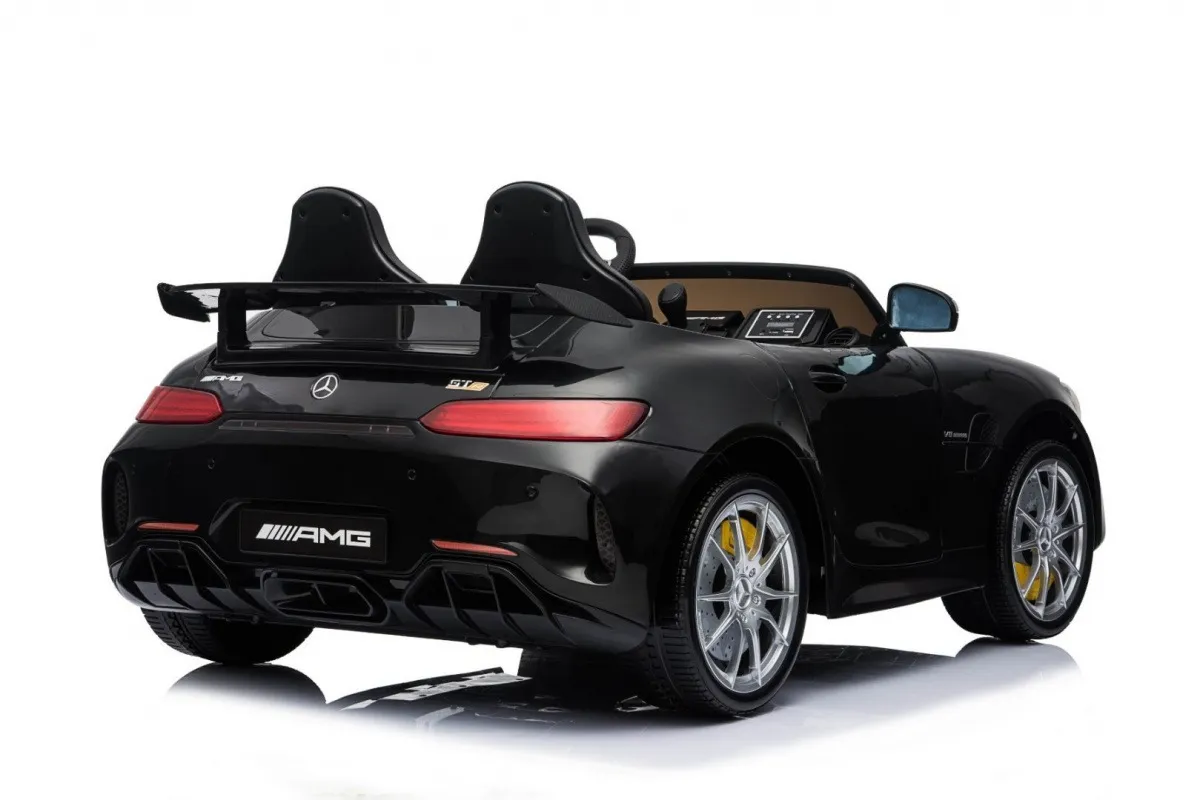 licencirani auto na akumultor mercedes benz gt r 4 x 4 – crni/lakirani - slika 9