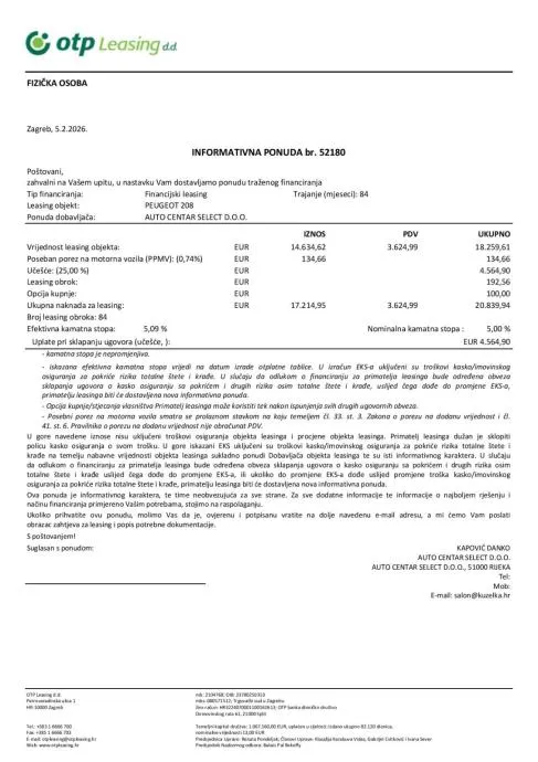 peugeot 208 business 100 - novo - do 8 god jamstva* - rata 192€ - slika 23