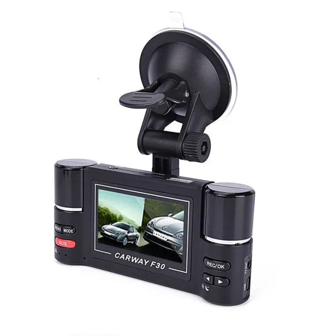 auto kamera s dvije hd glave senzor pokreta noćno snimanje - slika 4