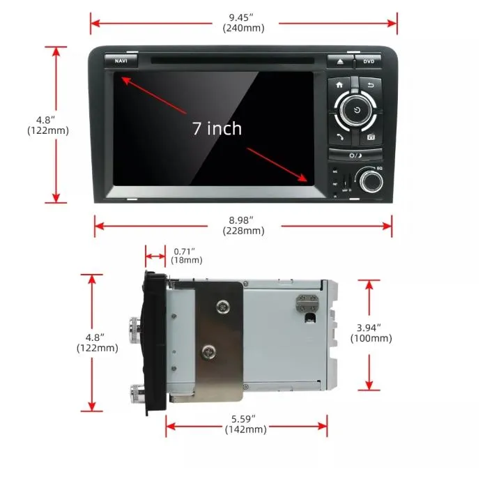 audi a3 s3 2003-2012 original multimedija android navigacija radio gps - slika 5
