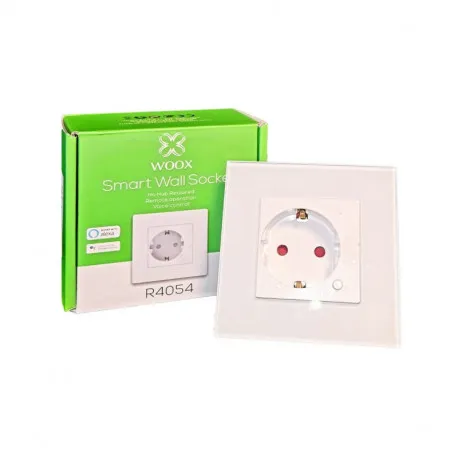WOOX WiFi Smart zidna utičnica, 250VAC 10A 2300W, WooxHome app, glasovna kontrola - Alexa &amp; Google Assistant (R4054) - Umag