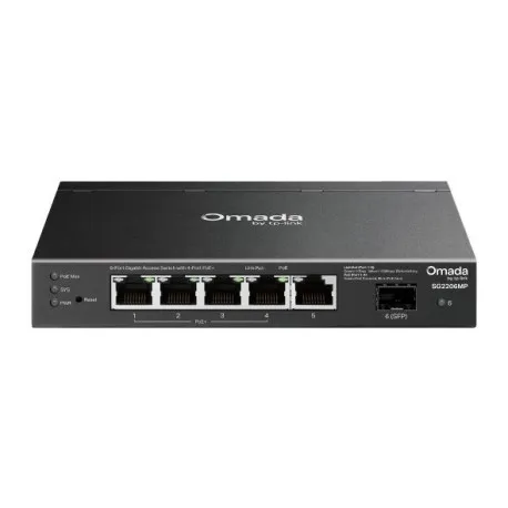 tp-link omada access 6-port gigabit switch with 4-port poe - slika 1