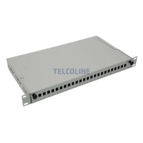 nfo patch panel 1u 19" - 24x sc simplex lc duplex, pull-out, 1 tray - slika 1