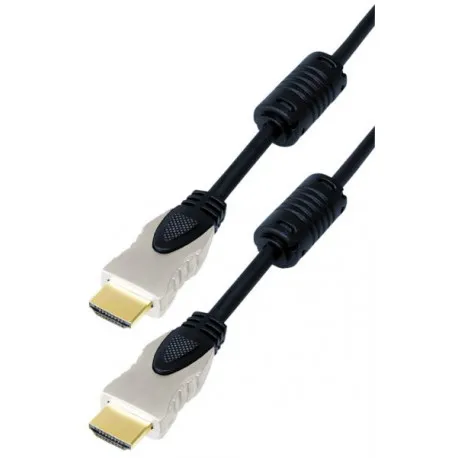 Transmedia HDMI cable metal plugs gold contacts, 1m, black - Umag
