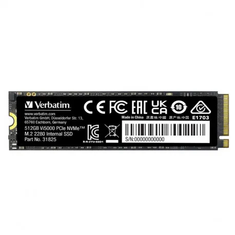 Verbatim Vi5000 512GB SSD PCIe NVMe M.2 2280 Gen4x4, R/W: 5000/4500MB/s - Umag