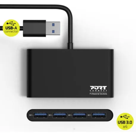 Port HUB 4 porta USB-A 3.0 5Gbps - Umag