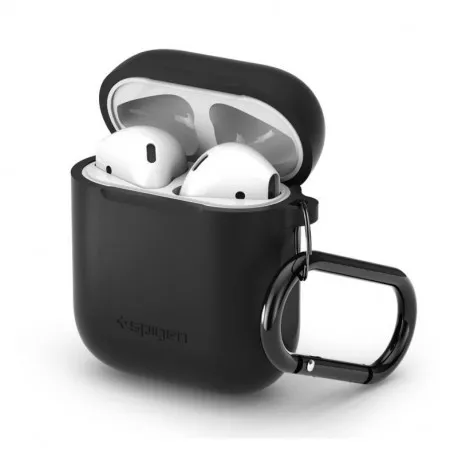 spigen silicone case, zaštitna maska za airpods, crna - airpods 1/2019 (066cs24808) - slika 1