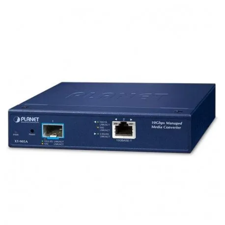 Planet 1-Port 10G 5G 2.5G 1G 100BASE-T 1-Port 10G 1GBASE-X SFP Managed Media Converter - Umag