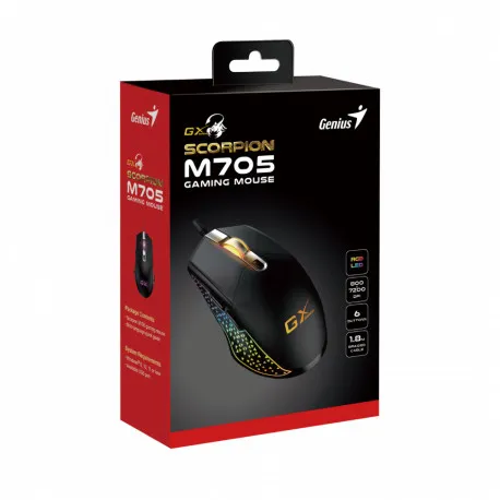 genius scorpion m705, igraći miš, rgb, 7200dpi - slika 1