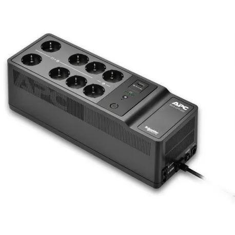 apc back ups 650va/400w, offline, 8x schuko cee7, usb a charging port (be650g2-gr) - slika 1