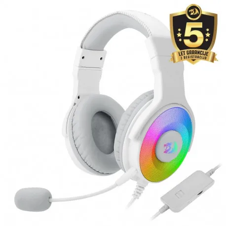 headset - redragon pandora h350w rgb - white - slika 1