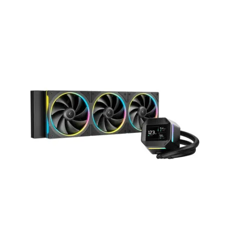 aio liquid cooler deepcool lm360, 360mm, lcd, argb - slika 1