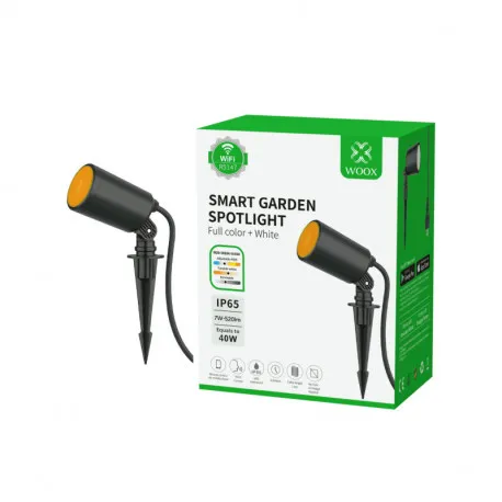 WOOX WiFi Smart LED vrtna svijetiljka RGB+CCT, 7W, 520lm, 3000K-6500K, Amazon Alexa i Google Assistant (R5147) - Umag